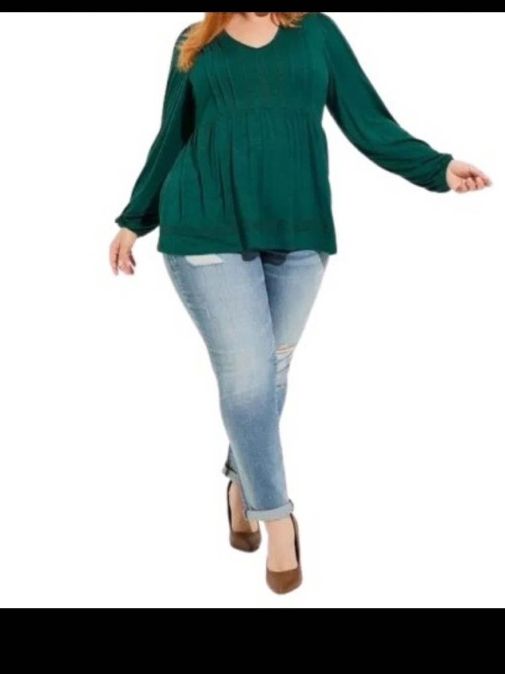 Torrid Slub V-Neck Lace Inset Pintuck Babydoll Top NWT